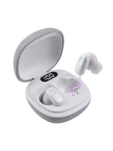 Bluetooth-Ohrhörer mit Geräuschunterdrückung in Weiß