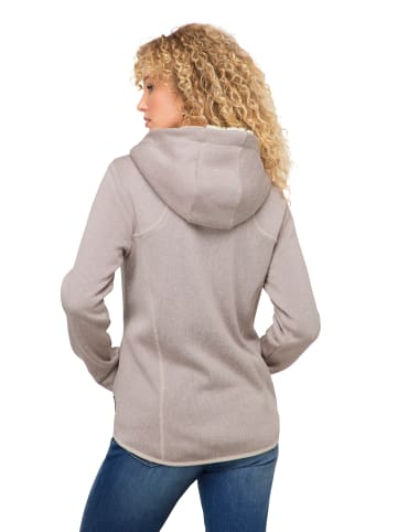 Sweatjacke in helles steingrau