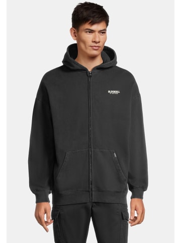 Zip Hoodie Peach Dyed Basic Oldskull Logo in Black