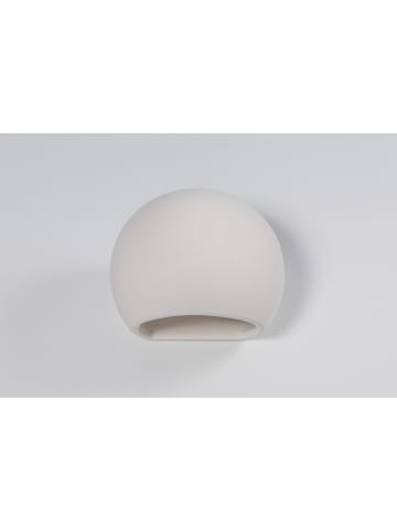 Wandleuchte "MERCURY" in Keramik weiß halbrunde loft lampe 1xE27 NICE LAMPS