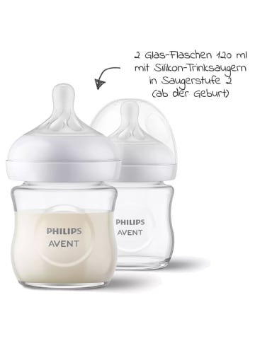 Glas-Flasche 4er Pack Natural Response in weiss