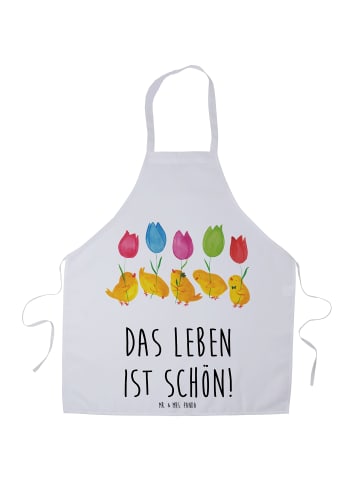 Schürze Küken Parade mit Spruch in Weiß