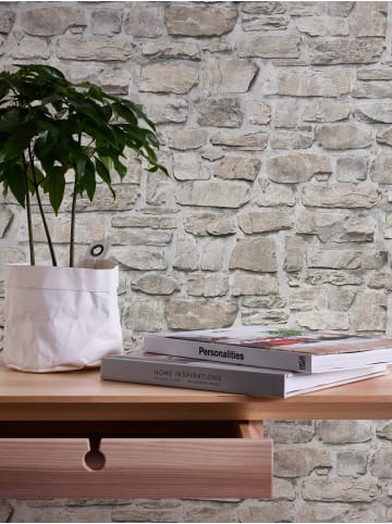 Tapete Authentic Stone in Grau 