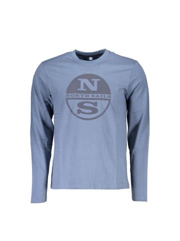 Blau Baumwolle Herren T-Shirt