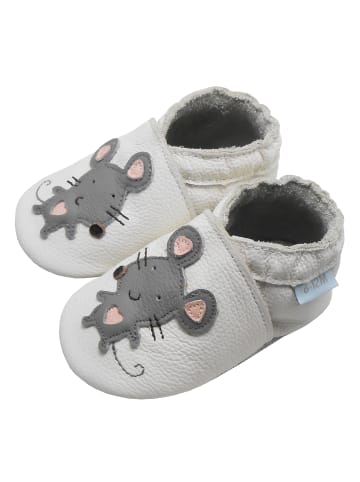 Baby Krabbelschuhe aus Leder, weiche Lauflernschuhe mit rutschfester Sohle 