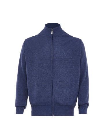 Herren Cardigan in Blau Melange