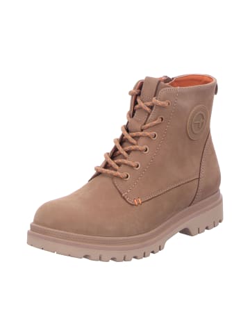 Schnürstiefeletten in CAMEL