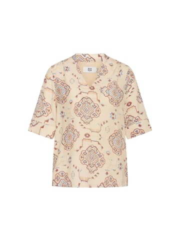 Hemd Kine in Print Offwhite/Brown