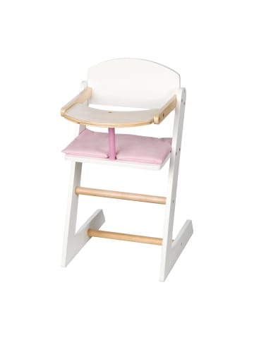 Puppenhochstuhl Scarlett – weiß lackiert, für Puppen & Babypuppen