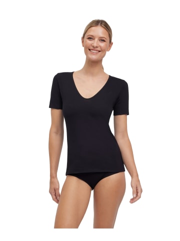 Falke Daily Climate Control Damen Unterhemd mit tiefem V-Ausschnitt in Black
