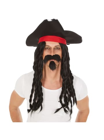 Piratenfrisur, Passend zum Piratenkostüm, Piratenhut, Extra Bart