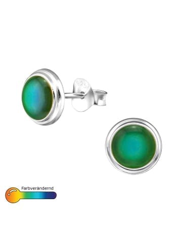 Ohrstecker GEO-DESIGN farbverändernd in 925 Sterling Silber, 2-tlg.