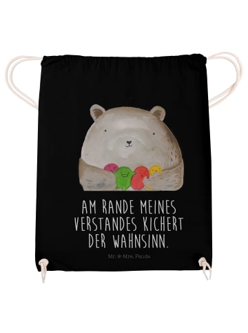 Jutebeutel Bär Gefühl mit Spruch in Schwarz