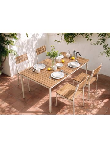 Esstisch CORRICELLA in Braun/Weiß - (W) 90 x (H) 75 x (L) 180 cm
