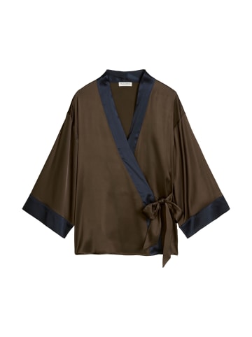 Morgenmantel classic in chocolate brown