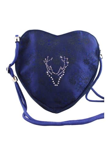 Dirndltasche in royalblau und leichtem schwarz