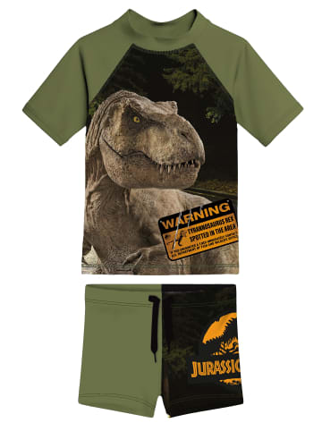 Jurassic World Schwimmset UV-Schutz 30 Badeanzug Zweiteiler Badeset in grün