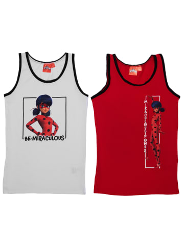 2er Pack Miraculous Unterhemd in rot/weiß