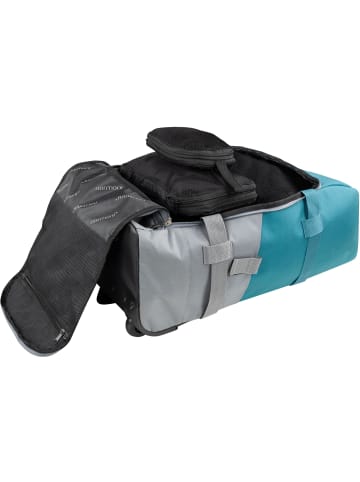 Reisetasche 60 L mit 4 Kleidertaschen in Grau/Petrol