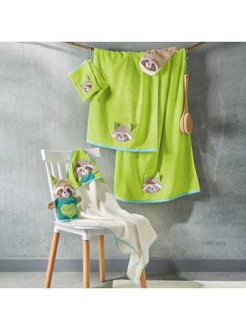 Frottier Kinder-Waschhandschuh 2er-Pack in grün