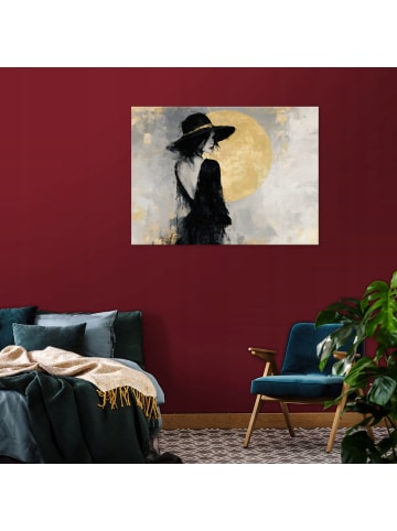 Leinwandbild Frau in Golden