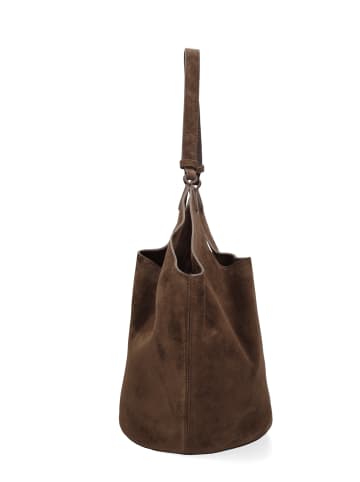 Schultertasche in DARK BROWN