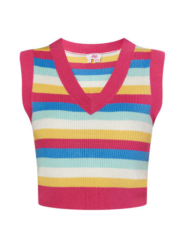 Damen Strick Pullunder in Pink Mehrfarbig