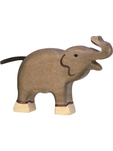 Elefant aus Holz - klein, Rüssel hoch - ab 3 Jahren
