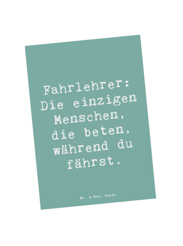 Postkarte Spruch Fahrlehrer Engel mit Spruch in Meeresbrise