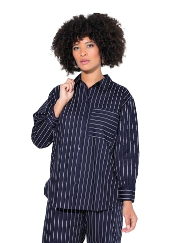 Hemdbluse in dunkelblau