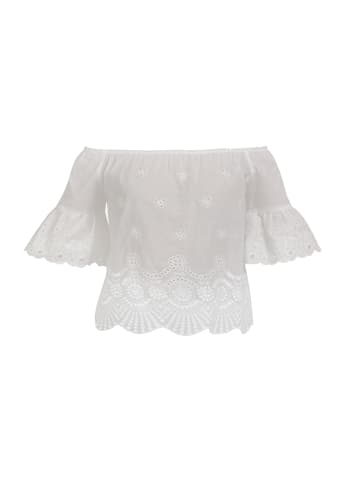 Damen Carmen-Bluse in Weiss