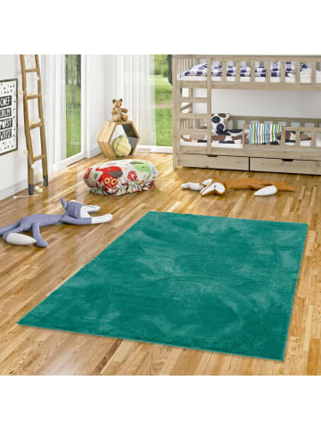 Kinderteppich Silky in hellgrün