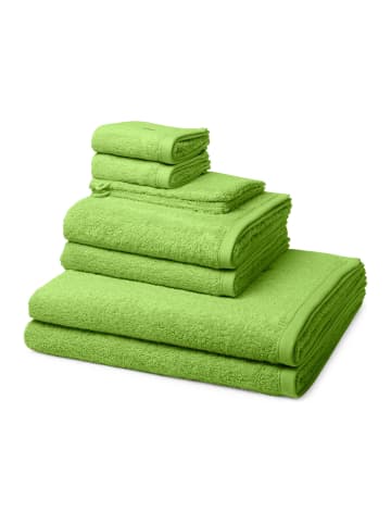 2 X Wasch- 2 X Gäste- 2 X Dusch- 2 X Handtuch im Set Vita in Kiwi