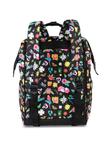 Polyester Cityrucksack Frida Kahlo Rucksack schwarz ca. 26cm