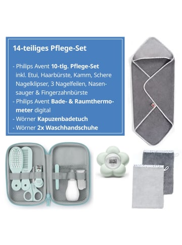Premium Pflege Set 14-tlg. in grau,gruen