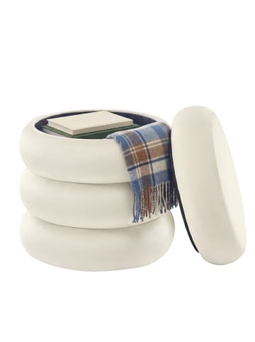 Schminktisch-Hocker Island in Creme - (B)43 x (H)47 x (T)43 cm