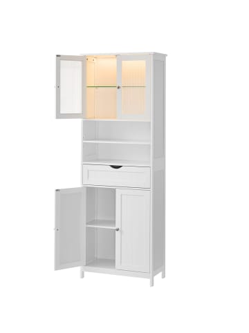 Badezimmerschrank Helan-old in Weiß - (B)60 x (H)170 x (T)30 cm