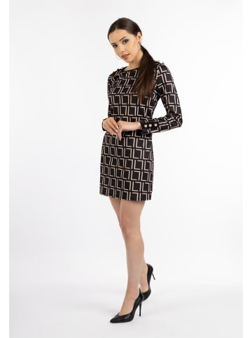 Damen Minikleid Mit Grafischem Muster in Schwarz