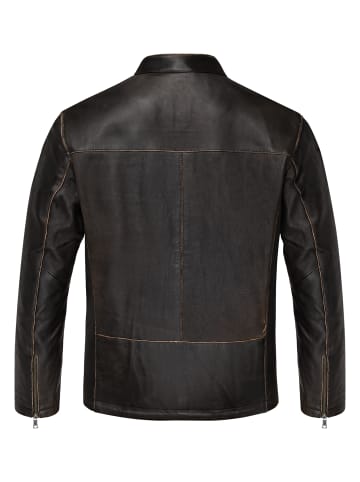 Lederjacke JUNEAU in Schwarz-Braun