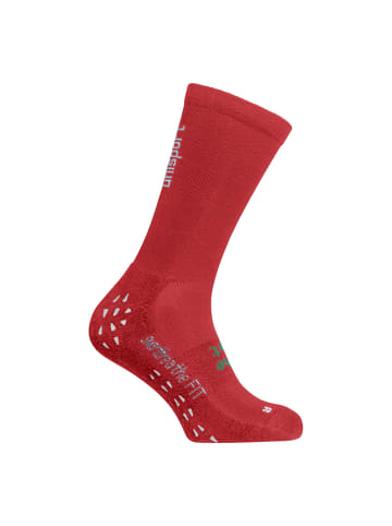 Socken Grip Kids in rot/weiß