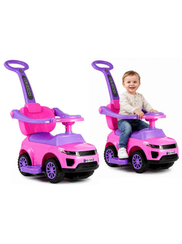 Rutschauto mit Schiebestange 614W Rosa Sport Car Auto