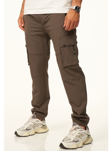 Cargohose - als Tech-Pants mit Cargo Taschen - Freizeithose in Coffee