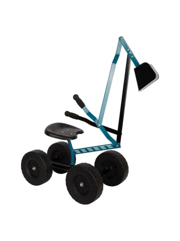 Bagger mit großen Rädern, beweglicher in blue