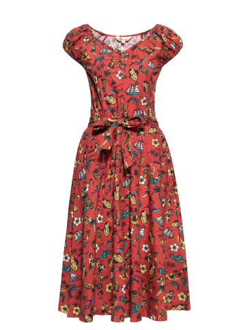 Queen Kerosin Swing Kleid Hawaii in rot
