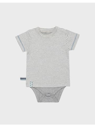 Baby Kurzarm-Bodyshirt in Grey Melange
