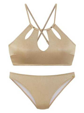 Bustier-Bikini in gold