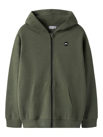 Kapuzensweatjacke NKMVIMO LS SWEAT CARD BRU in rifle green