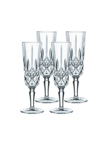 4er Set Champagnergläser Noblesse in Transparent 155 ml