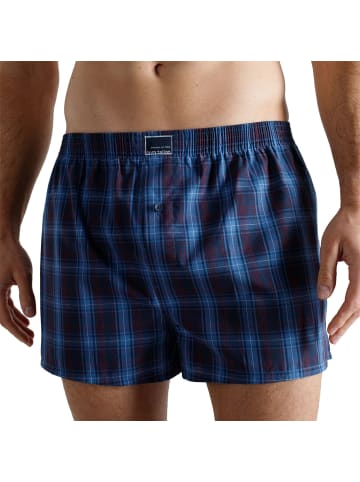 Web-Boxershorts 2er Pack in Dunkelblau/Dunkelblau