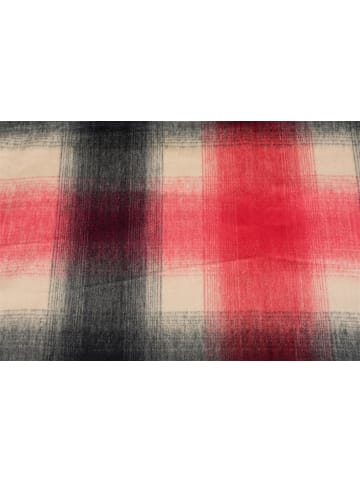 Schal in Beige-Rot-Schwarz